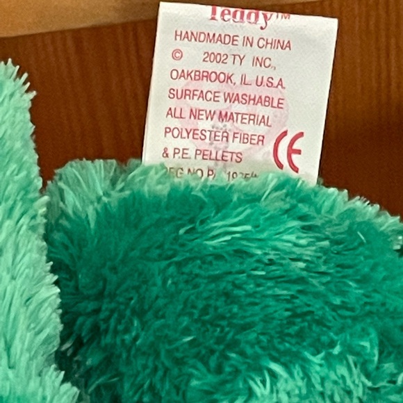 Ty Beanie Babies Holiday Teddy 2002 Teddy The Bear - Green Retired- - Picture 6 of 9